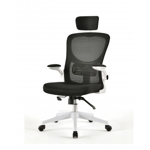 뉴스마트 체어(화이트바디)_블랙