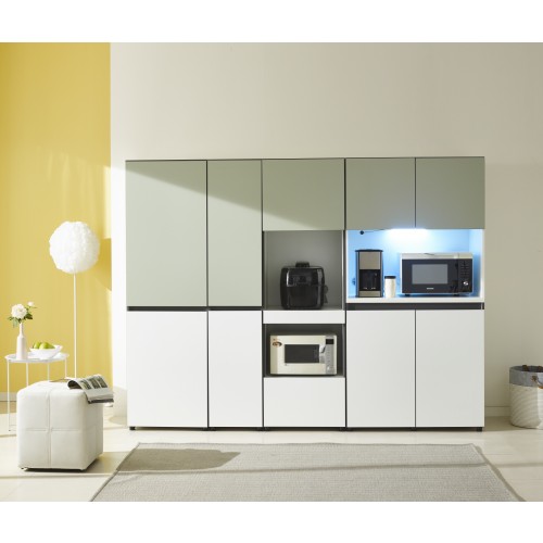 비크 주방수납장 올리브그린풀세트