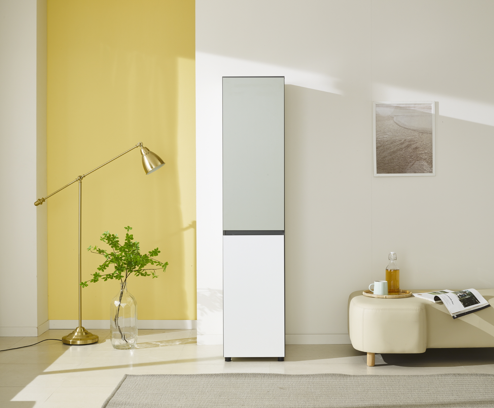 비크 400 주방수납장-올리브그린