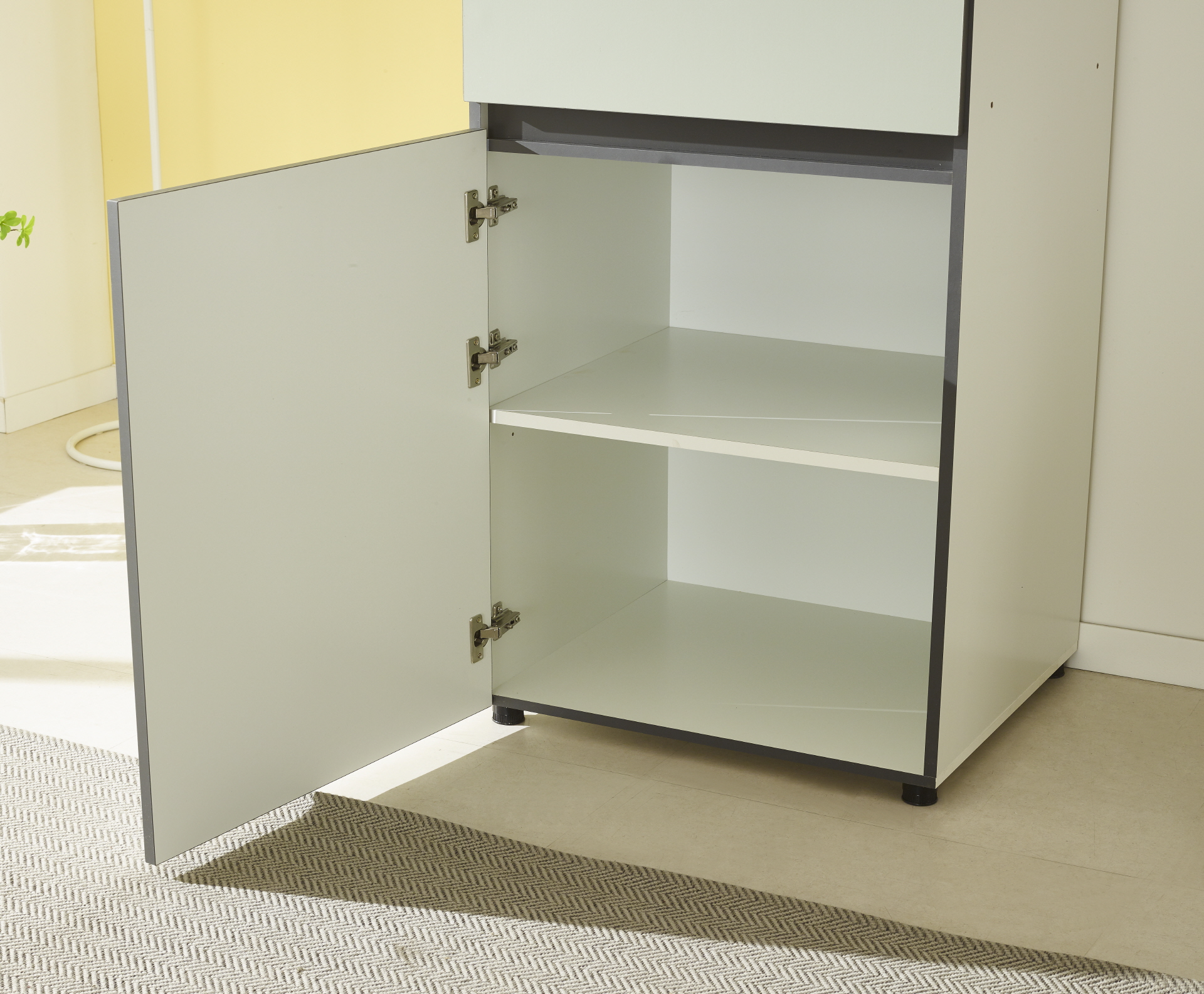 비크 600 주방수납장-올리브그린