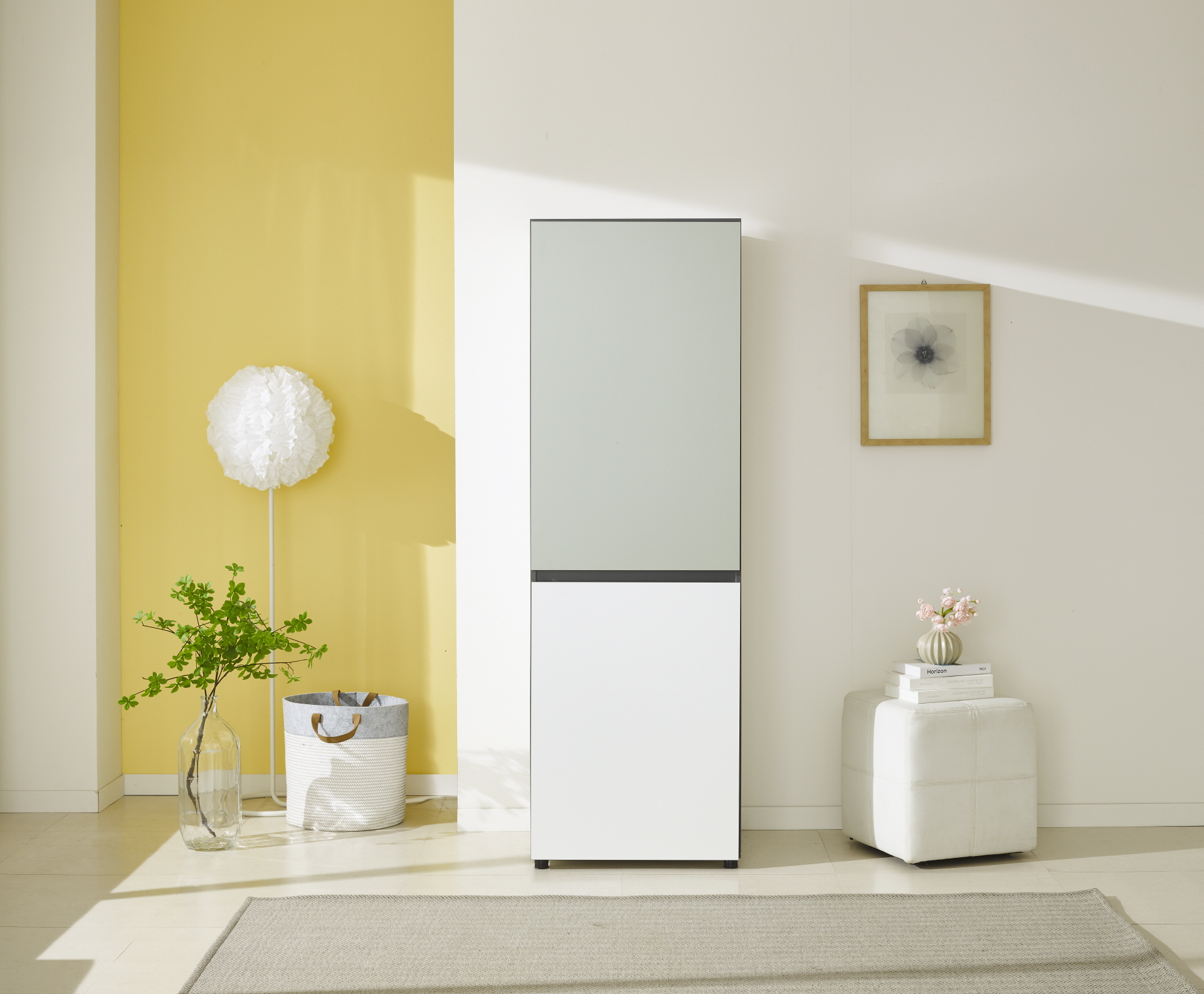 비크 600 주방수납장-올리브그린