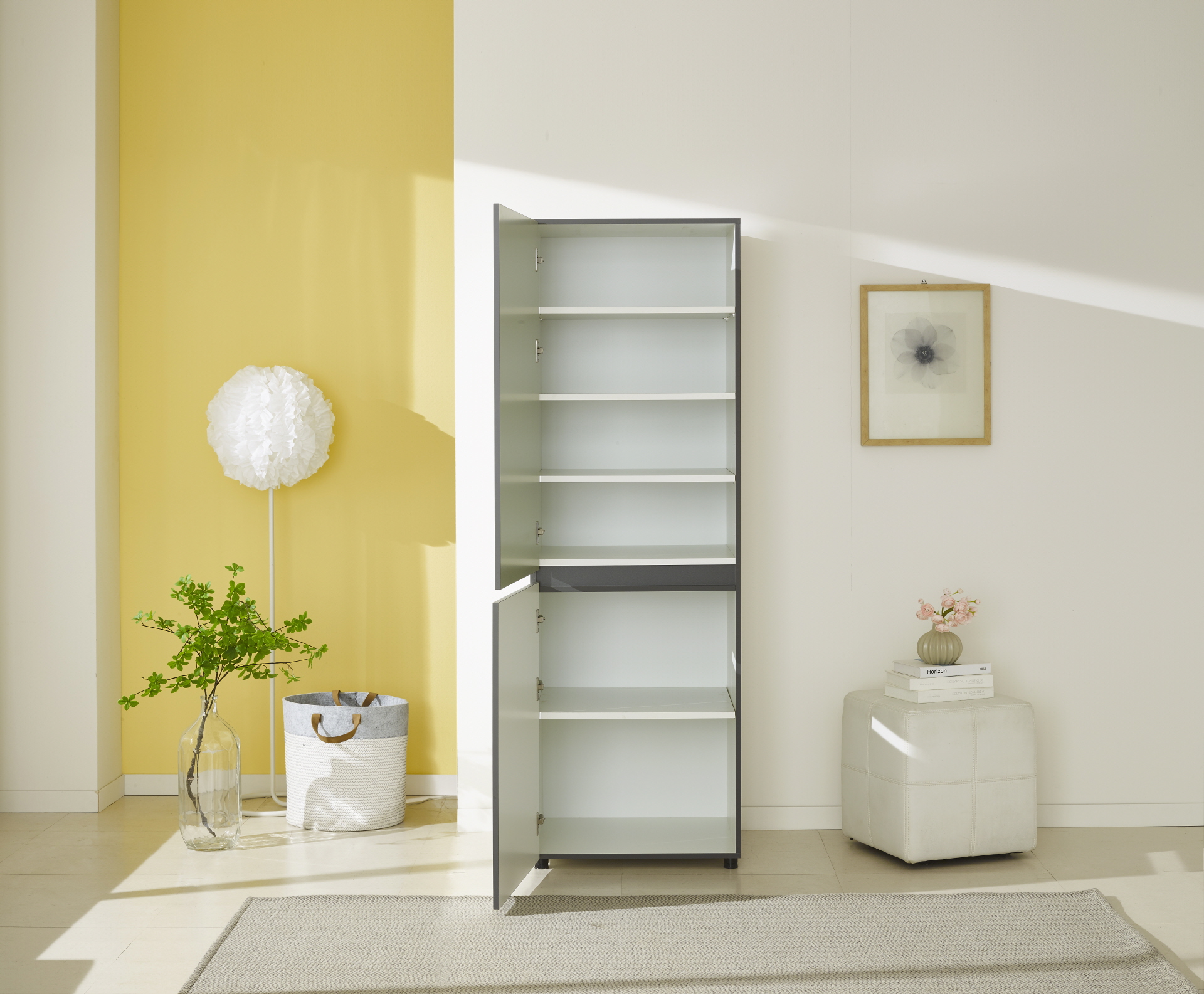 비크 600 주방수납장-올리브그린