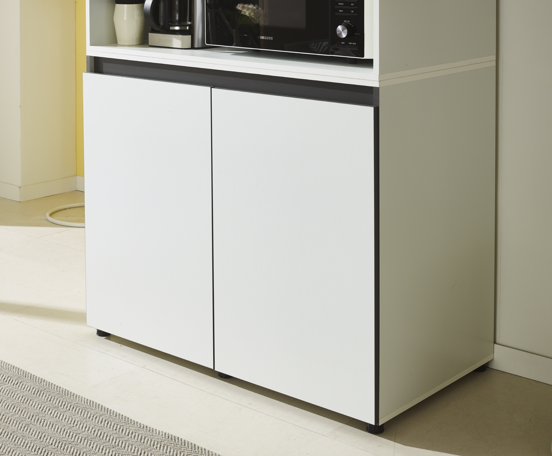 비크 990 주방수납장-올리브그린