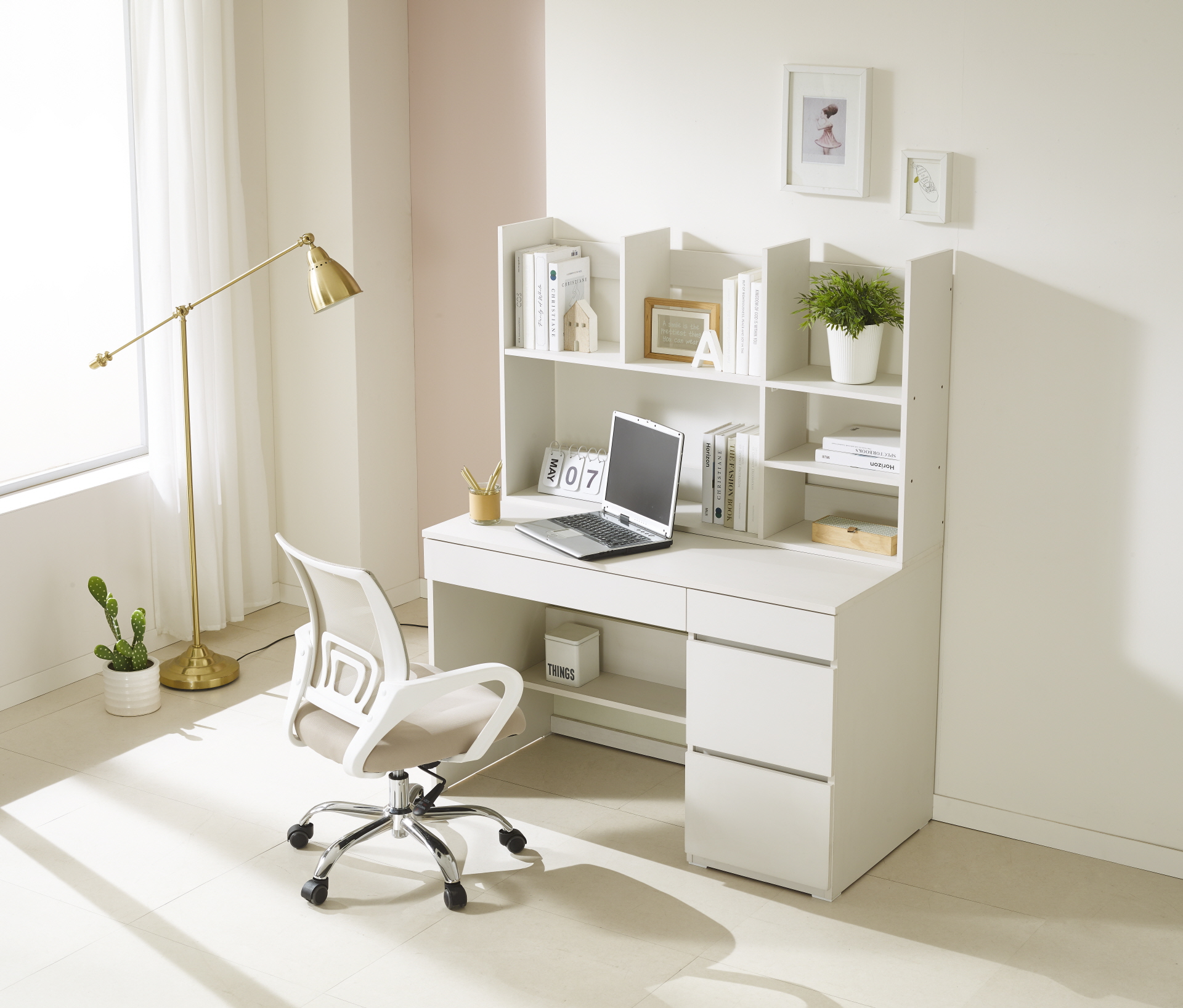 플랜 전면책상세트