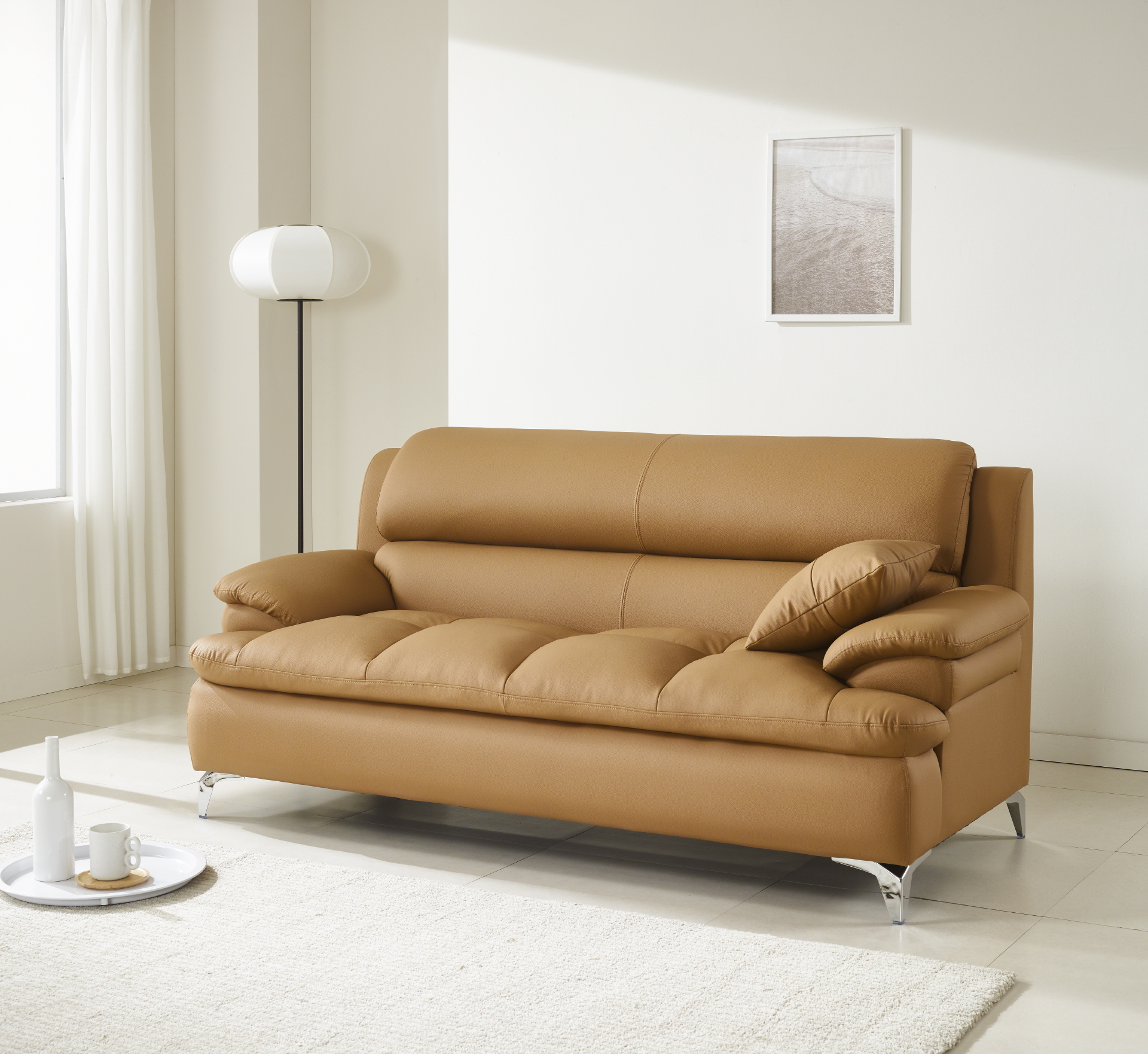 콤마 3인소파(카멜) [03.06 (금) 배송 가능]