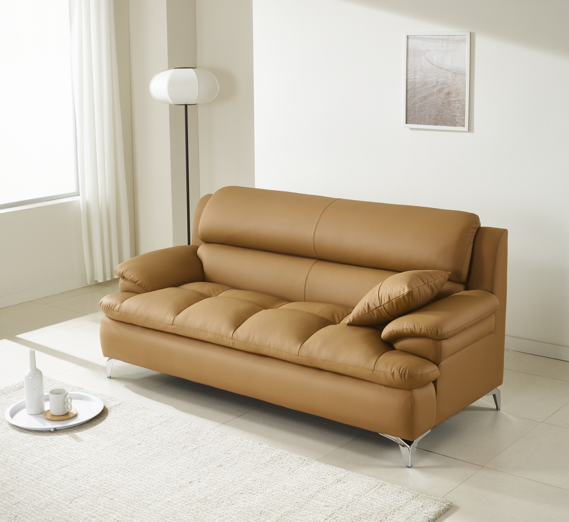 콤마 3인소파(카멜) [03.06 (금) 배송 가능]