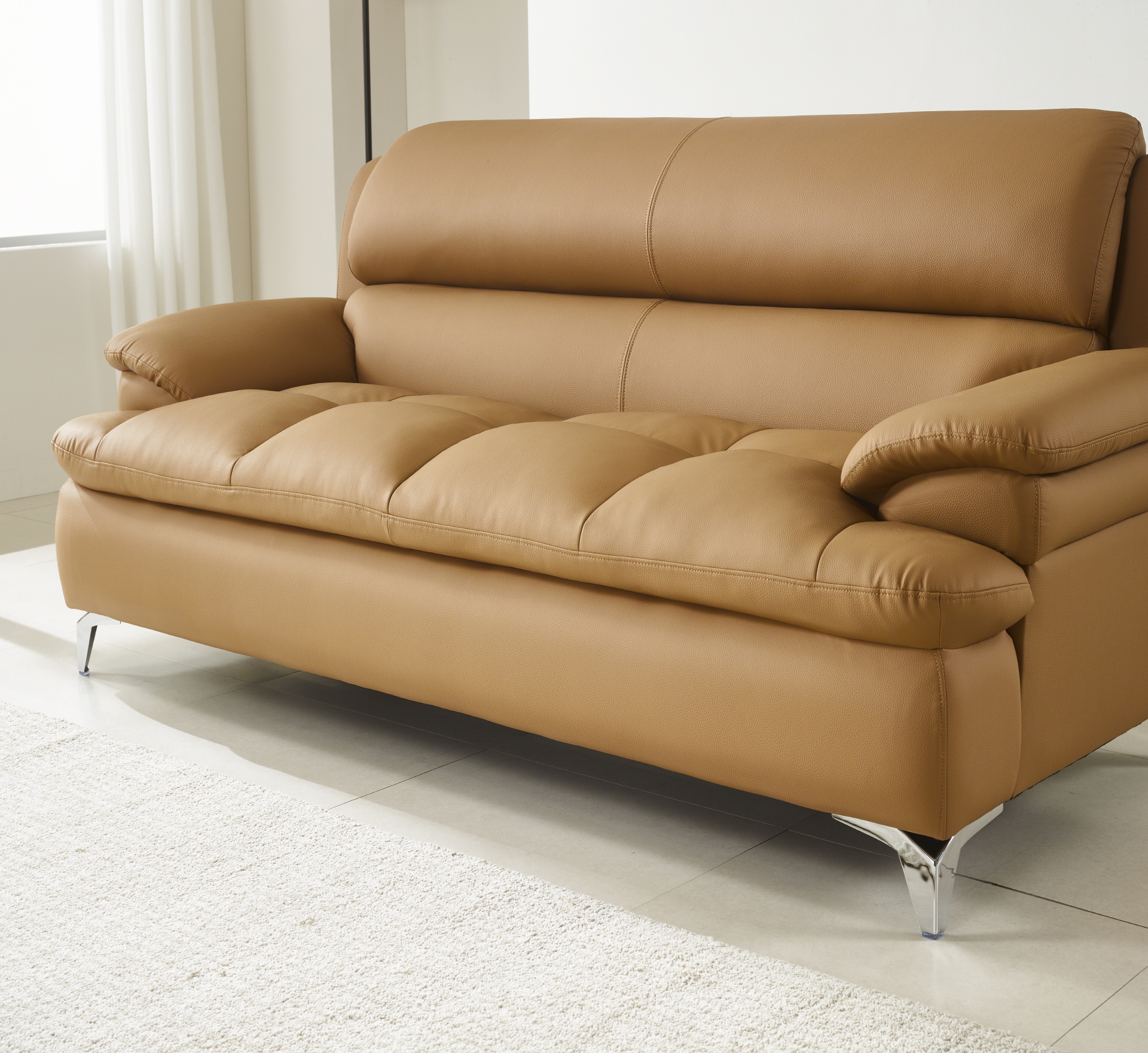 콤마 3인소파(카멜) [03.06 (금) 배송 가능]