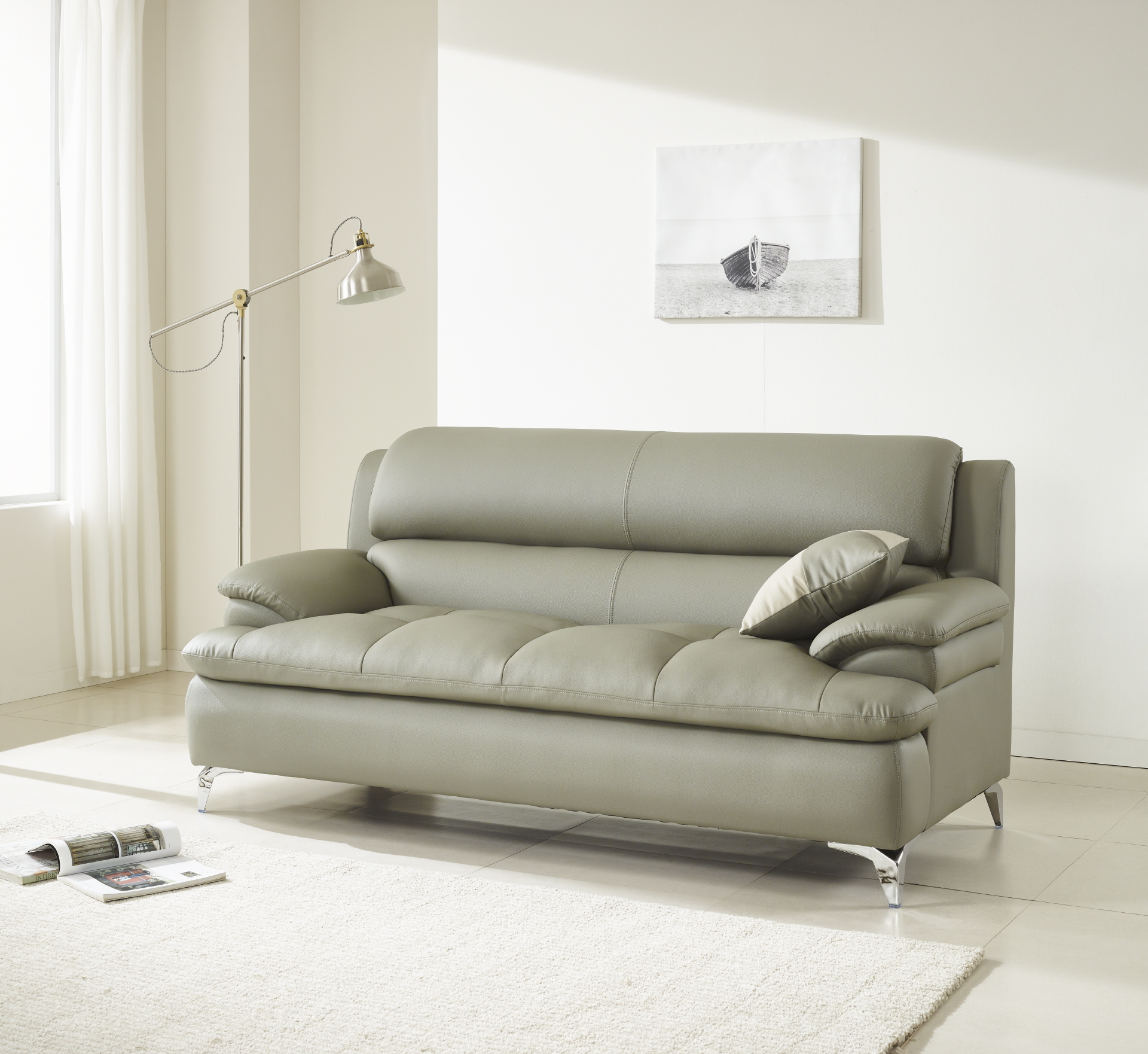 콤마 3인소파(그레이)