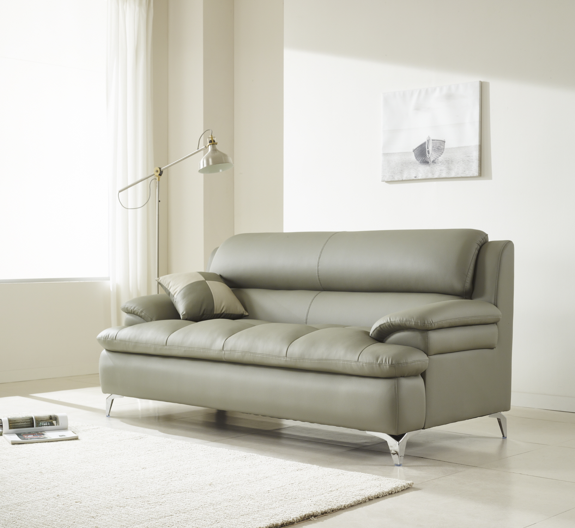 콤마 3인소파(그레이)