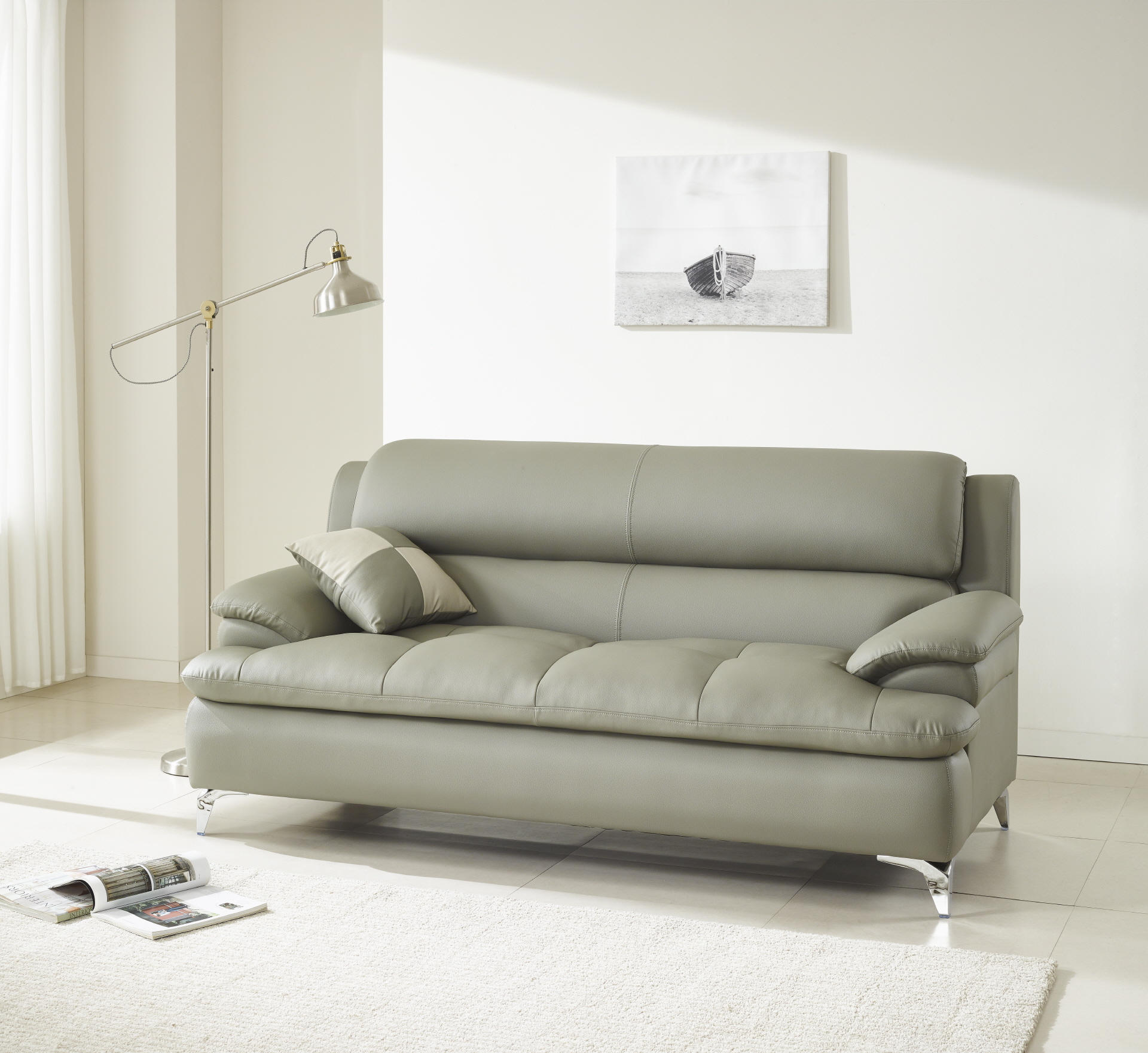 콤마 3인소파(그레이)